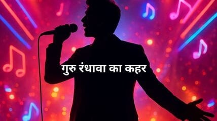 Dhamaal 4 movie song Qeher banner containing musical notes and Bollywood cinema party background.